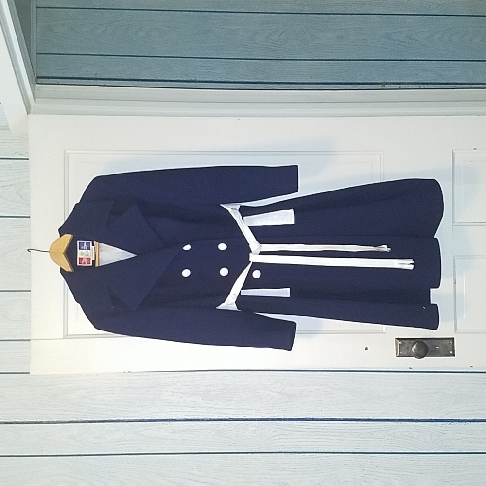 Rare Vintage Lilli Ann leather trimmed coat. EXCELLENT CONDITION!